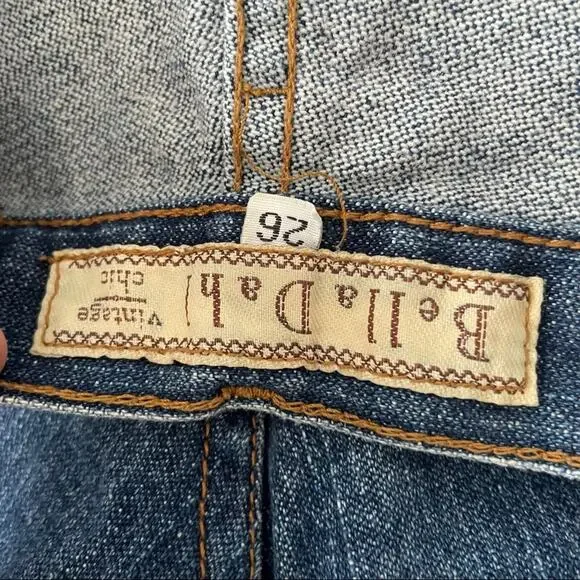 Bella Dahl flare jeans blue denim size 26 pocket whiskering washed revolve - Picture 5 of 8